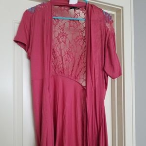 Short sleeve cardigan lace